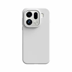 Fashionable Minimalist Liquid Silicone Shockproof Phone Case - Skin - Friendly Soft Back Cover for OPPO Find X9s (White)