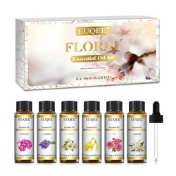 Pure Aromatherapy Essential Oils Set - 6 Fragrant Blends for Relaxation and Freshening (Floral Series Set)