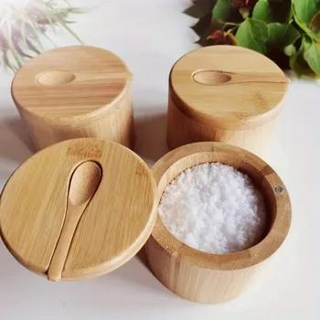 Bamboo Condiment Jar Set 1
