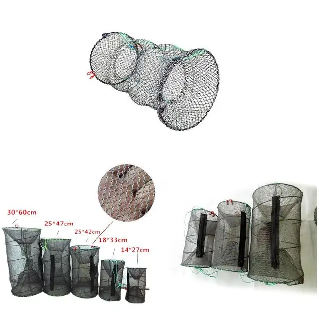 Fishing Nets  Crayfish Crab Trap Net Shrimp Lobster Cage Collapsible Portable Fishing Accessories Fishing Shrimp Cage Fish Cage 6