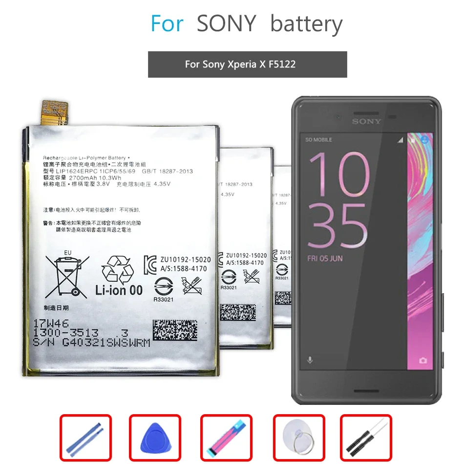 

Replacement Mobile Phone Battery For SONY Xperia X Performance F8132 B2700mAh LIS1624ERPC