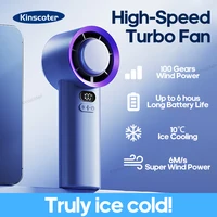 KINSCOTER Portable Handheld Turbo Fan 100 Wind Speeds Adjustable Mini Personal Fan Battery Operated Electric Eyelash Fan 1