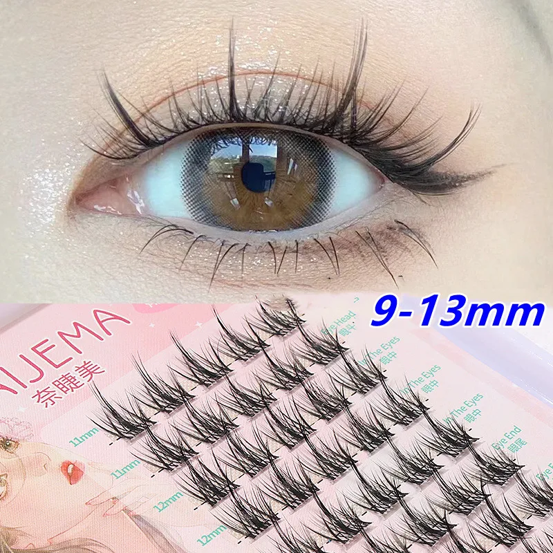 

Lashes 3PCS Fake Eyelashes False Eyelashes Natural Segmented Eyelashes Korean Eyelash Extensions Cosplay Manga Lashes Clusters
