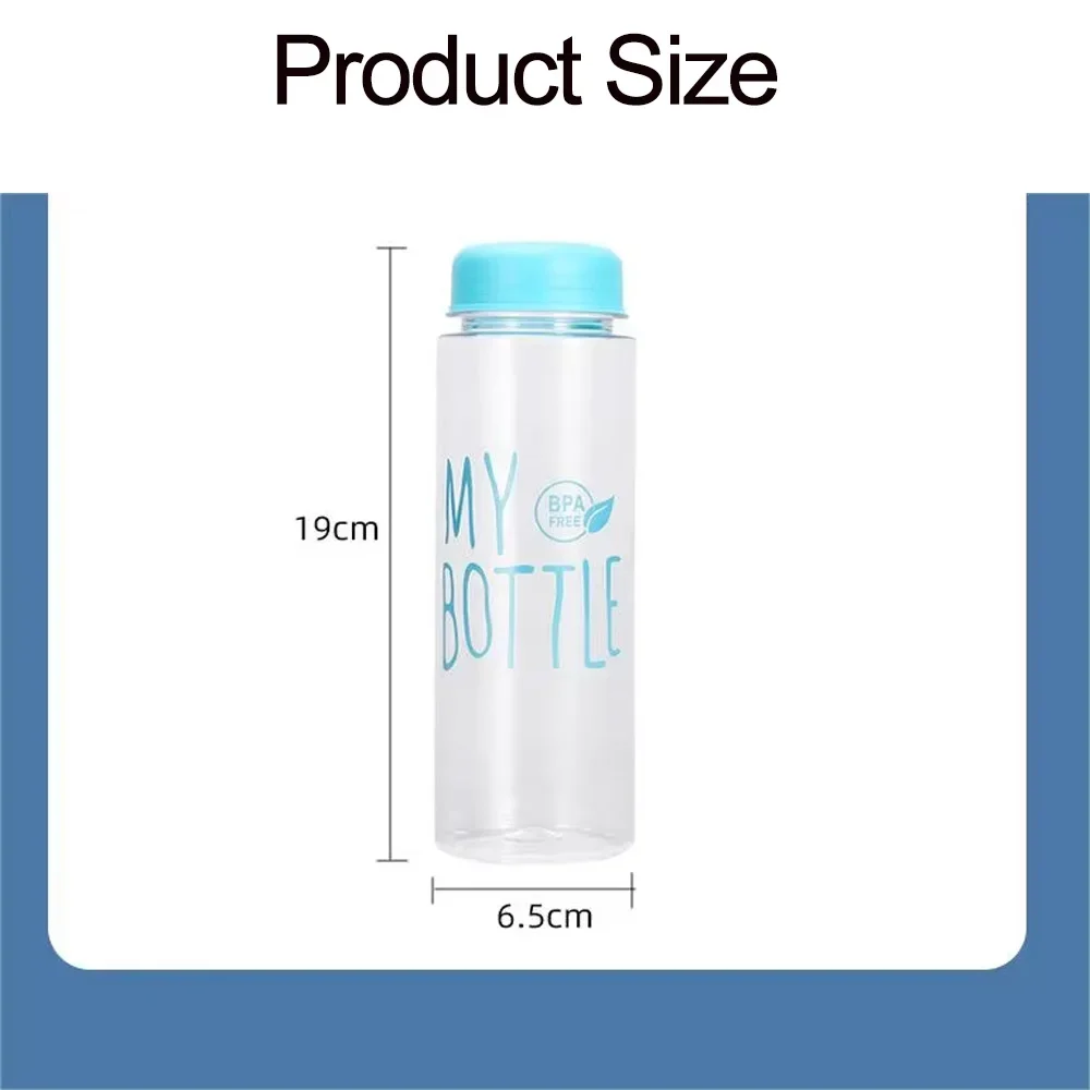 20PCS Sports Water Bottle mountain bike water bottle Colorful Plastic Cup Drinking Outdoor Travel Portable Gym Fitness Jug 500ml