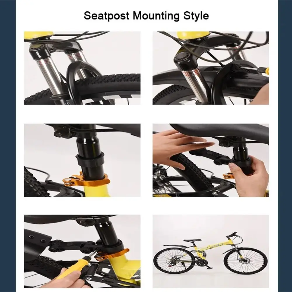 Bicycle Fenders Mountain Bike Mudguard 26-29Inch Front Rear Tire Wheel MTB Bike Guard Fender Quick Release Protector