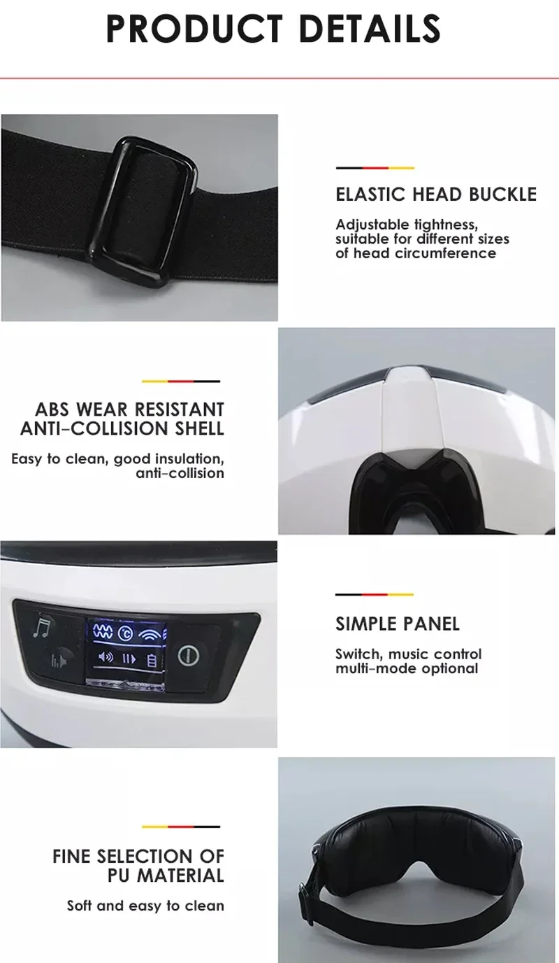 مدلك العين الذكي الكهربائي ، ضغط الهواء ، بلوتوث ،...