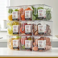 Boîte de rangement pour réfrigérateur, tiroir, porte latérale du réfrigérateur, boîte de rangement pour œufs de cuisine, qualité alimentaire congelée, boîte transparente de conservation des frais 2