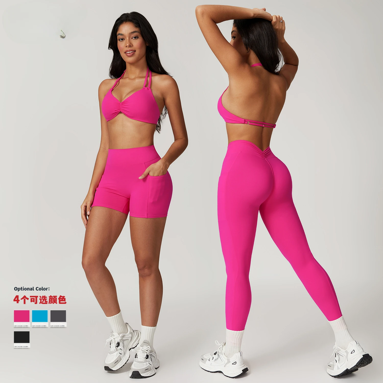 Women's Gym Clothing Tracksuit Bra Top Leggings Yoga Suit Sports Fitness 2 Piece Set Outfit Underwear Sportswear Woman Gym Set