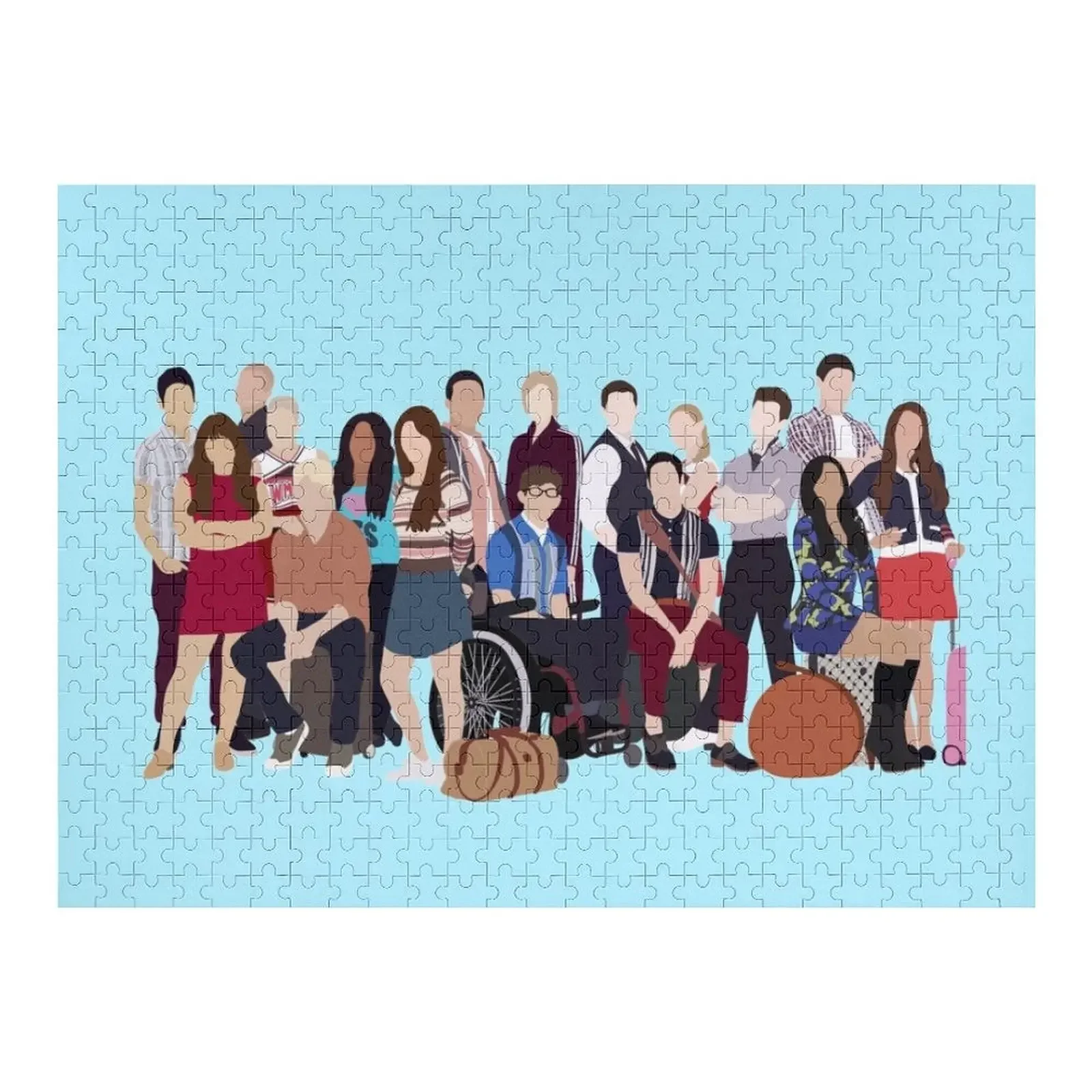 Glee characters (without sign) Jigsaw Puzzle Personalised Personalised Name Custom With Photo Personalized Toy Puzzle