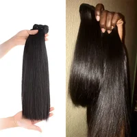 Paquets de cheveux raides brésiliens 8-40 pouces 100% cheveux vierges non transformés tissage droit paquet de cheveux humains 1/3/4 pièces Extension de cheveux 6