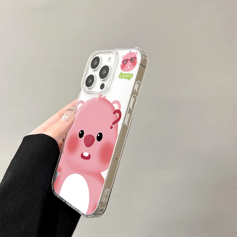 Lovely Loopy Magnetic Wireless Charging Case - Transparent Silicone Edge Cover
