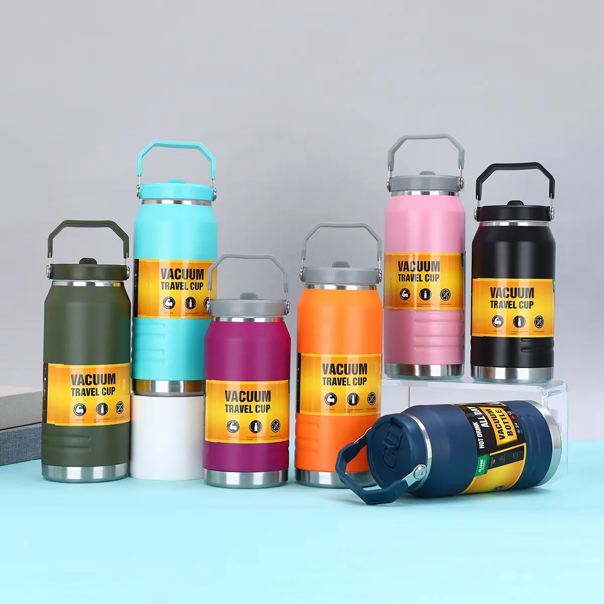 スポーツ大型スチール真空ボトル 1200/1600 ミリリットル二重壁