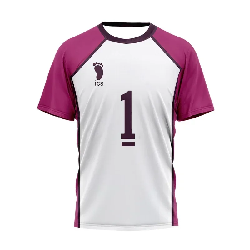 Japan Anime Volleyball Team Uniform Men T Shirt Haikyuu