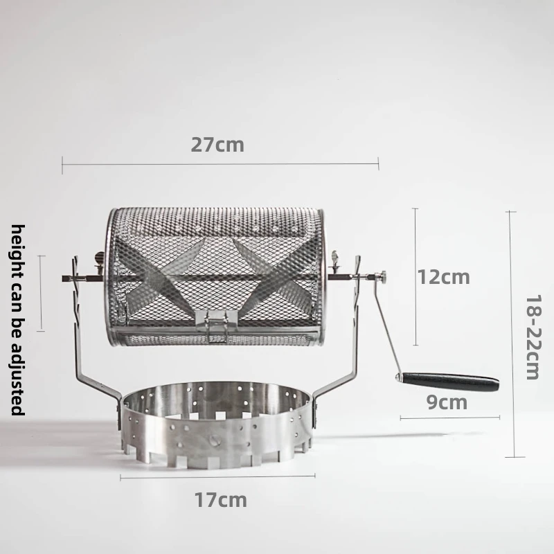 Description Picture 6 of itemElectric Manual Coffee Roaster Coffee Bean Nuts Baking Machine Home Outdoor Roasting Machine Stainless Steel