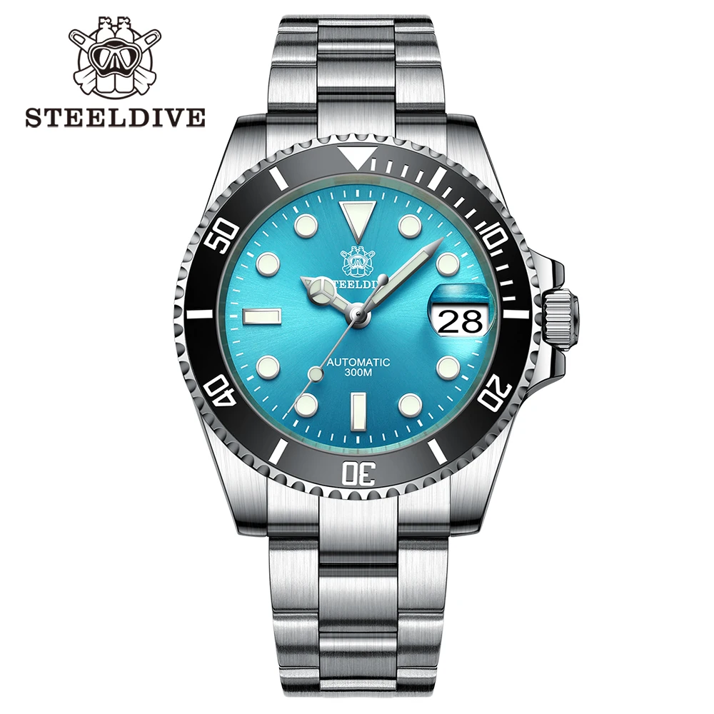 SD1953 Vendita calda Lunetta in ceramica 41mm Steeldive 30ATM Impermeabile NH35 Orologio automatico da uomo subacqueo Reloj