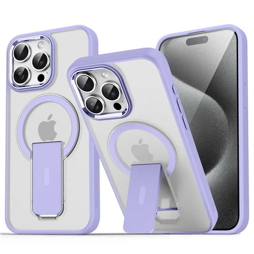 Premium Folding Magnetic Phone Case with Matte Translucent Back Cover