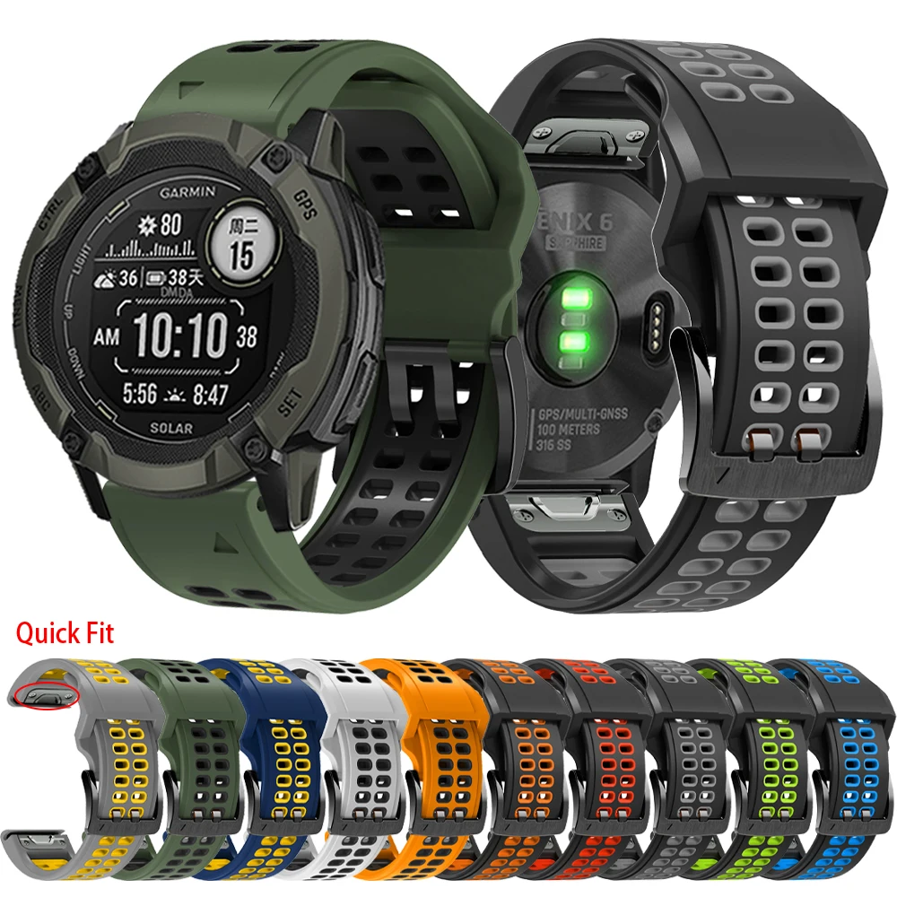 Quickfit Compatibile Con Garmin Instinct 2X Strap Forerunner 965 S60 S62 S70 47Mm 26 22Mm Band Silicone Cintura Braccialetto Accessori