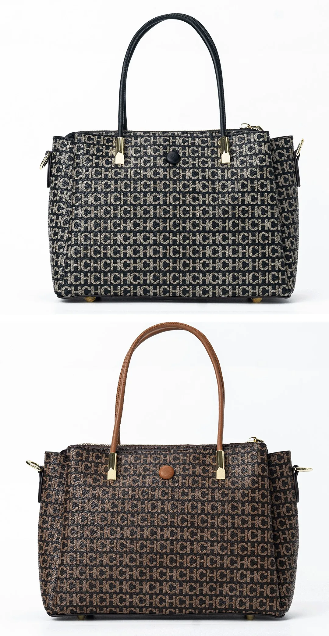 CH Damen Handtasche mit Buchstabenprägung Multifunktionale Schulter-Umhängetasche Modische Damen-Alltagsaccessoires – Detail 9