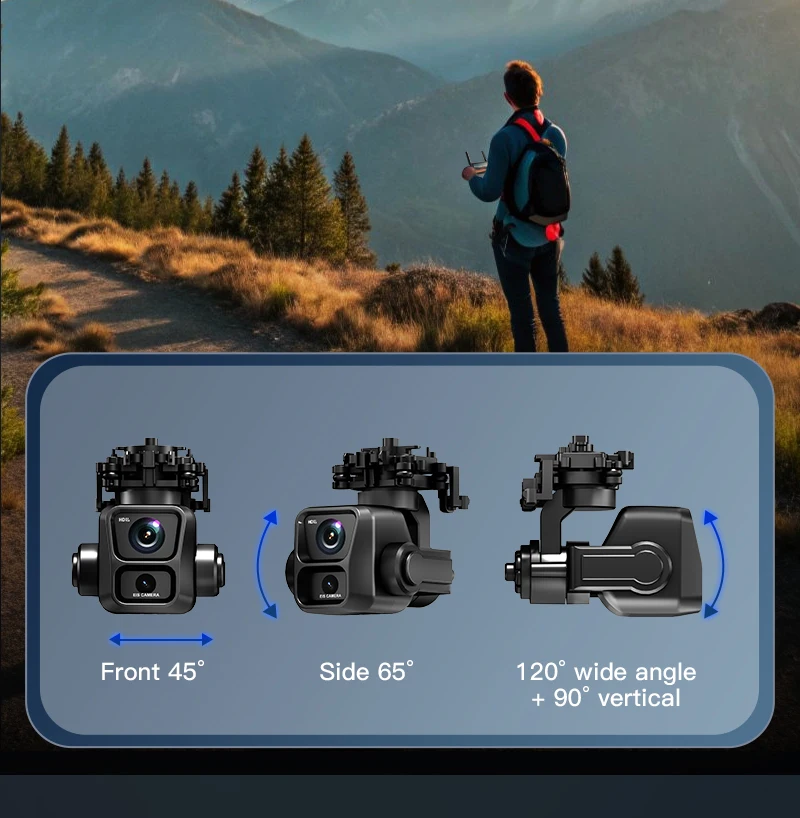 KF100 MAX Drone with 4K Camera 3-Axis Gimbal WiFi Obstacle Avoidance GPS Touch Screen FPV Brushless EIS Electronic Toy
