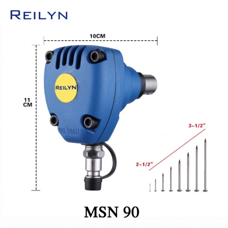 REILYN Pneumatic Pin Nailer MSN90 Lightweight Hammer Nail Gun Professional Industrial Tool Ergonomic For Woodworking pneumatic pin nailer staple nailer