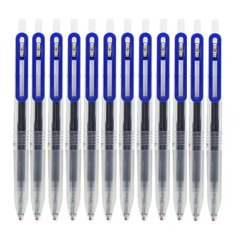 MUJI Gel Ink Ball Point Pen 0.5mm Mixed 10pcs [Black 5 pcs & Blue 5 pcs]