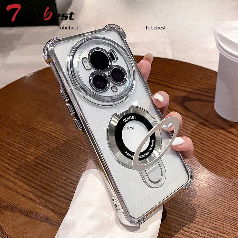 Shockproof Magnetic Bracket Silicone Case with Air-Clear Design