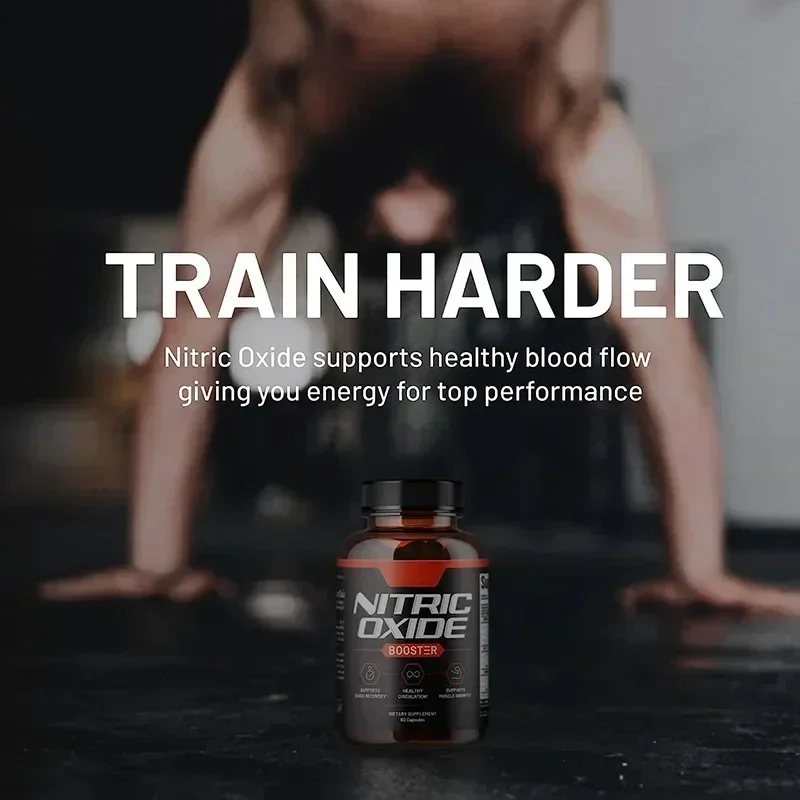 L-Arginine Nitric Oxide Supplement For Energy Strength And Endurance Support During Exercise Muscle Mass Non-Gmo