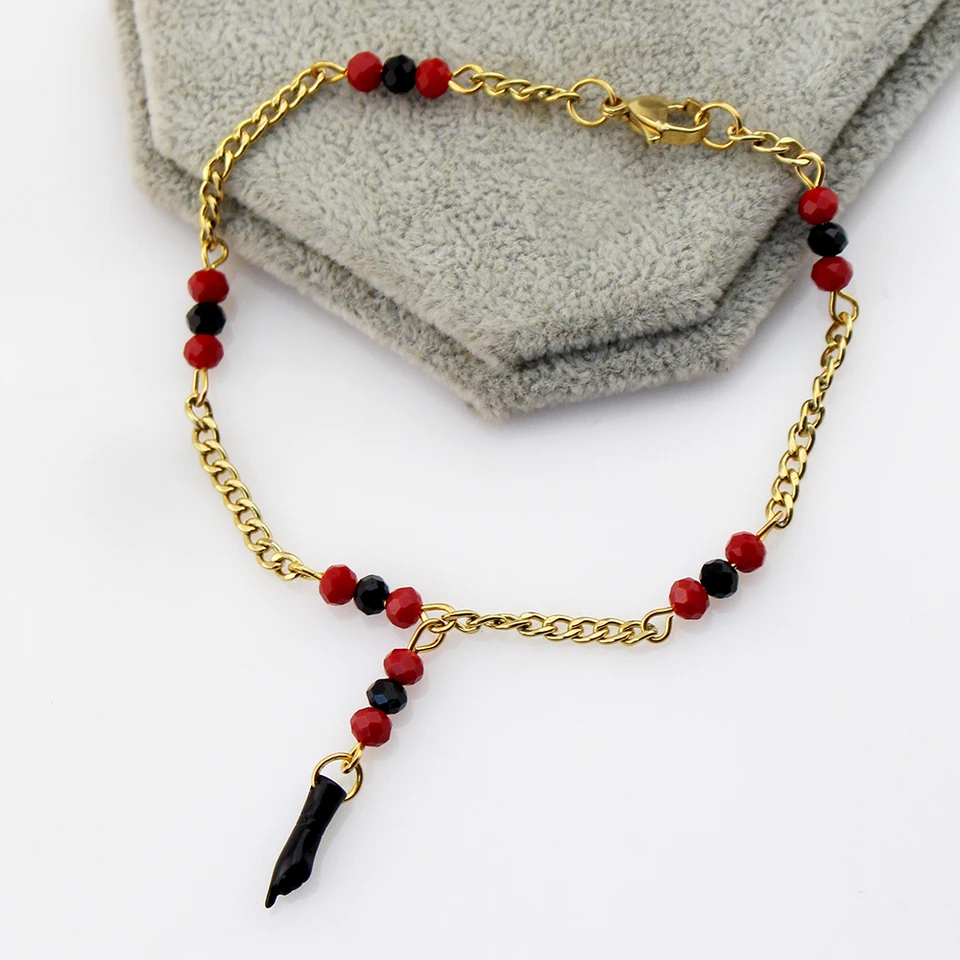 PULSERA MANO DE AZABACHE BEBE/18K GOLD FILLED BABY AZABACHE BRACELET 6