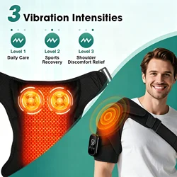 Enhanced Shoulder Massager and Muscle Relaxation Belt (Black)