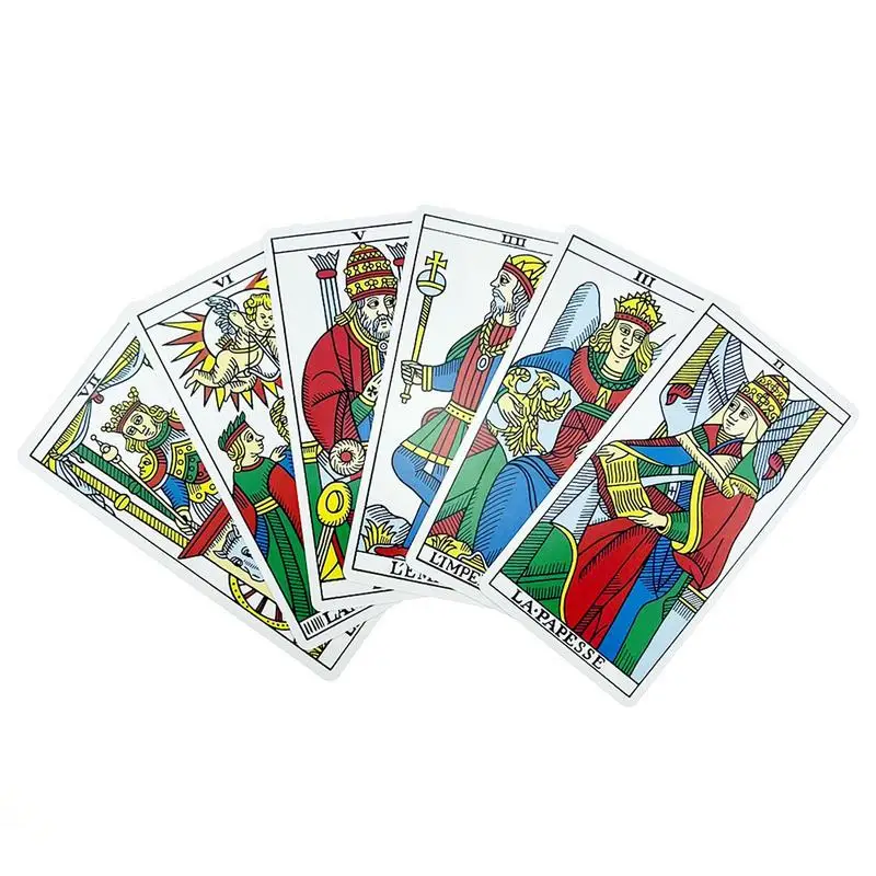 Marseille Tarot Deck Full English Version Magic Tarot Board Game Universal Tarot Mini Rider Tarot Adventure Time tarot 78PCS 2