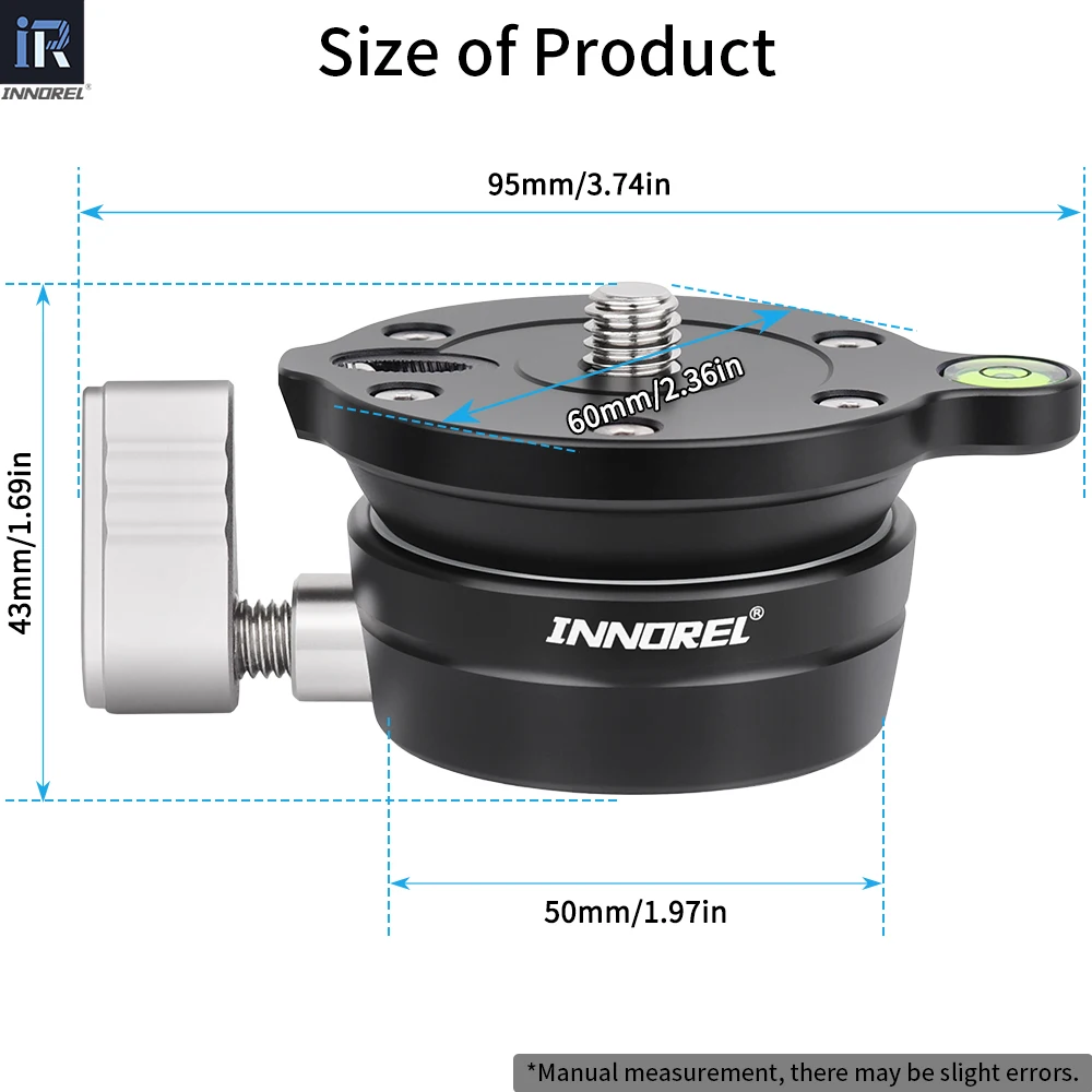 Leveling Base Mount Tripod Head LB-50 for Canon Nikon Sony DSLR Camera Video Recorder