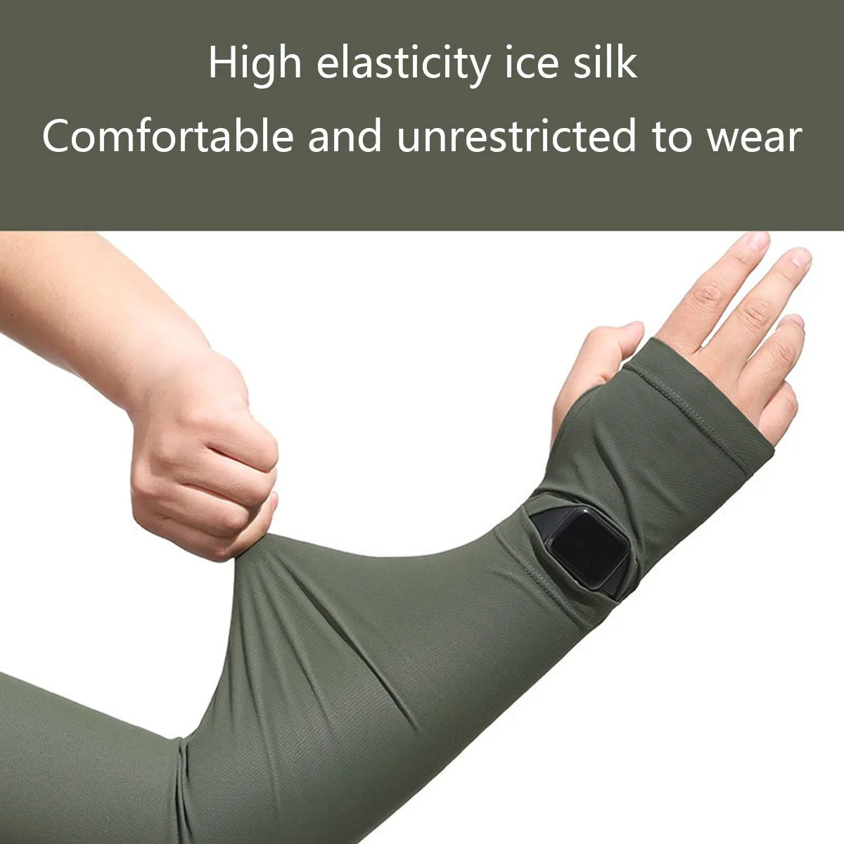 Ice Silk Cool Feel Loose Ice Sleeves, Sun Protection Breathable Sleeves UV Protection For Outdoor Cycling