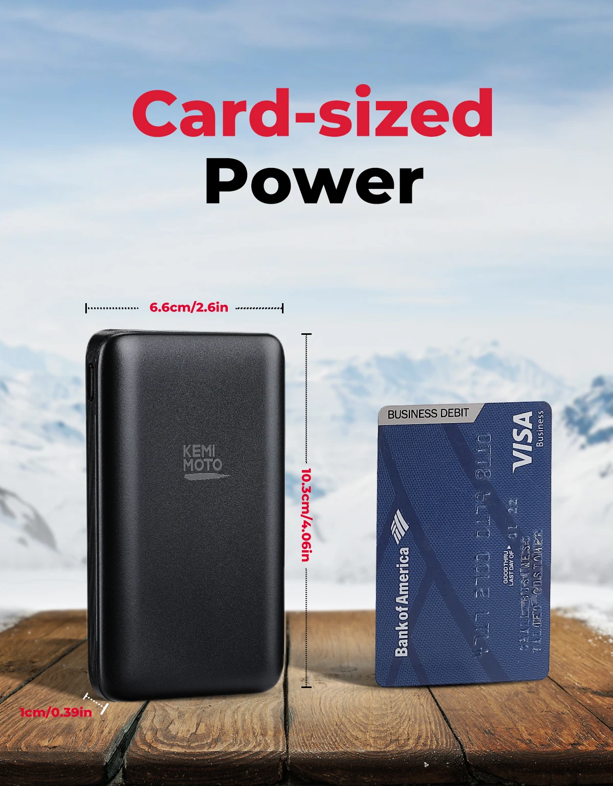 KEMIMOTO 10000mAh Battery Power Bank for Heated Jackets Vests Winter Warmer Fast Rechargeable Outdoor Portable Skiing Hunting 4