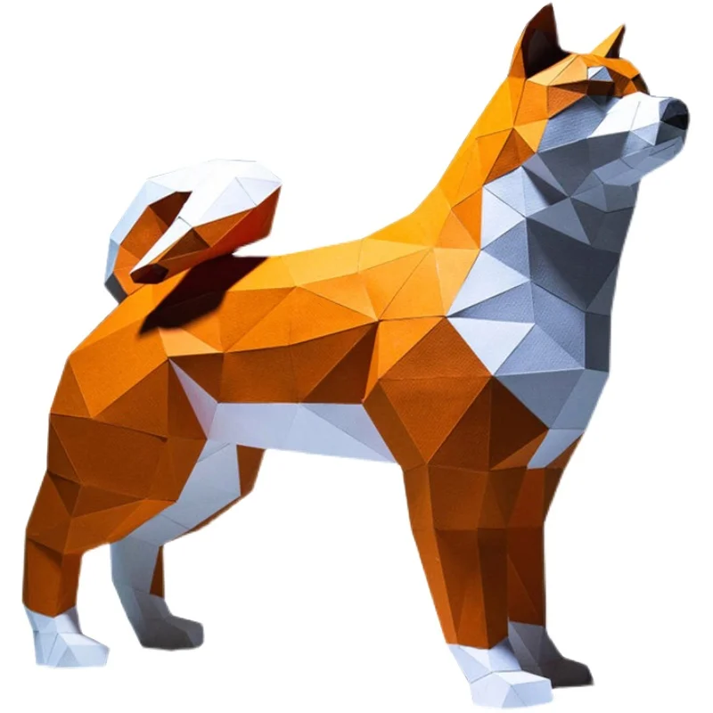 48cm Japanese Shiba Inu Paper Model Home Decor Room Ornaments Desk Decoration Papercraft 3D DIY Puzzles Hand Made Creative Toys 3d paper model,paper jigsaw puzzle