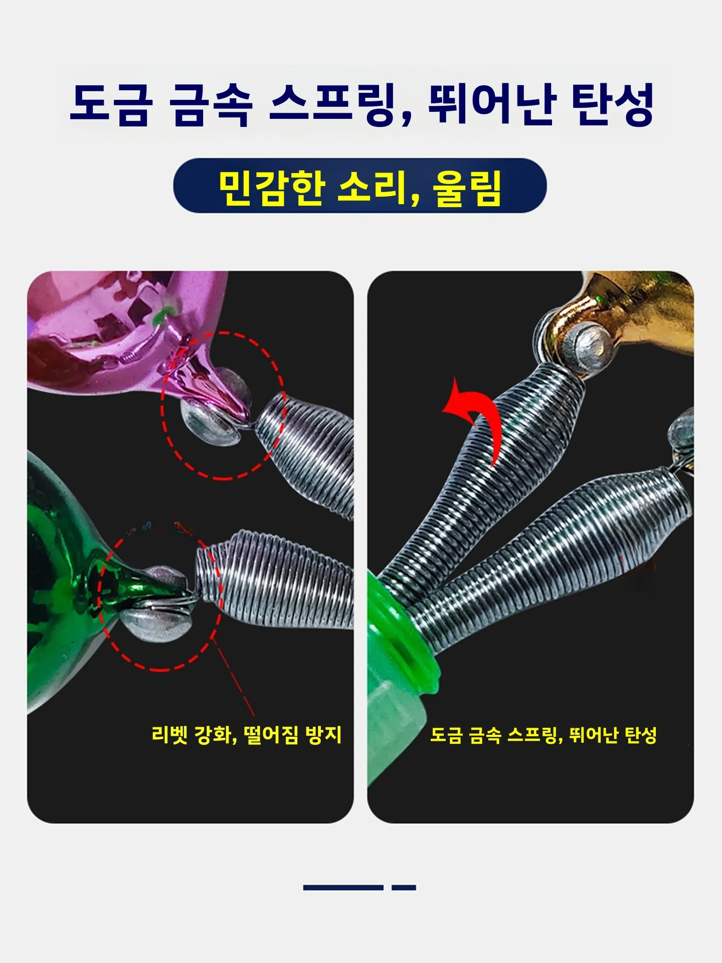 새로운 유형의 낚시벨 알람 순수 구리 바다 낚싯대 전자 야간 조명 캐스팅 낚싯대 낚시벨 낙하 방지 야외 캠핑 여행 장비