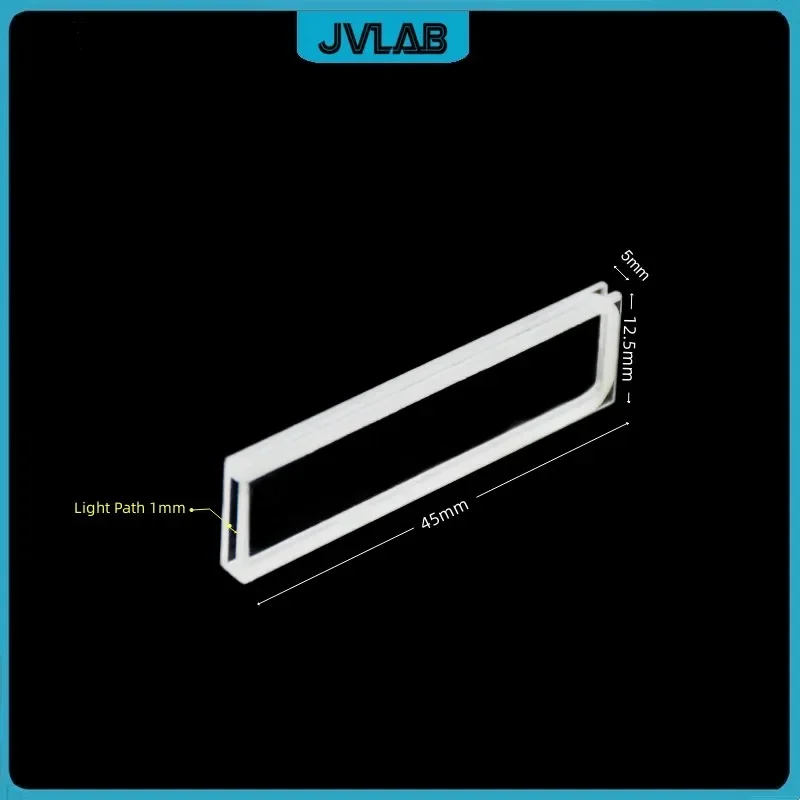 Glass Cuvette (Liquid Sample Cell) 0.4ml Light Path 1mm Absorption Cells Spectrophotometer Frit Sintering Technology 2 / PK