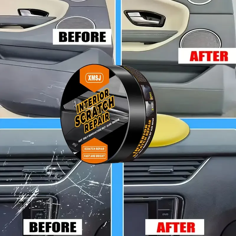 Xmsj-Car Plastic Scratch Repair Paste, Black Plastic Renovation Coating Paste, Recovery Plastic Gloss 4