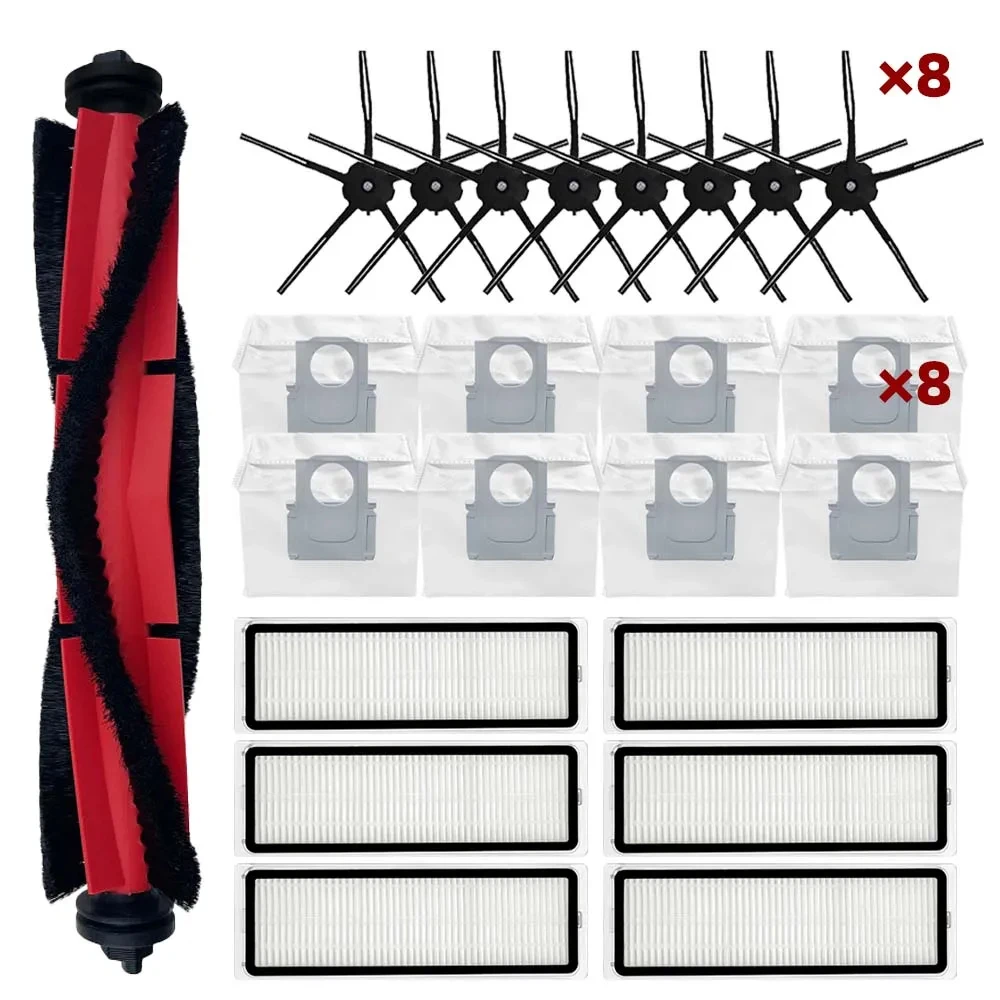 

Запчасти для Roborock Q5 + Plus, Q340RR, роликовая основная боковая щетка, НЕРА-фильтр, насадка на швабру, тряпка, пылесборник, детали для роботов-пылесосов SDZSO6RR