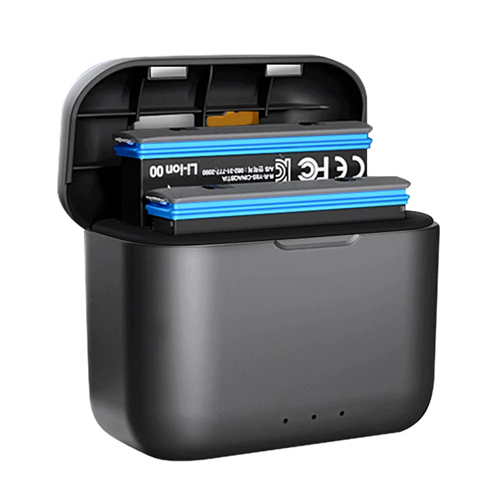 Portable Fast Charging Case USB Type C Battery Charger Case Mini Lightweight Compartment Accessories for Insta360 One X2 Battery