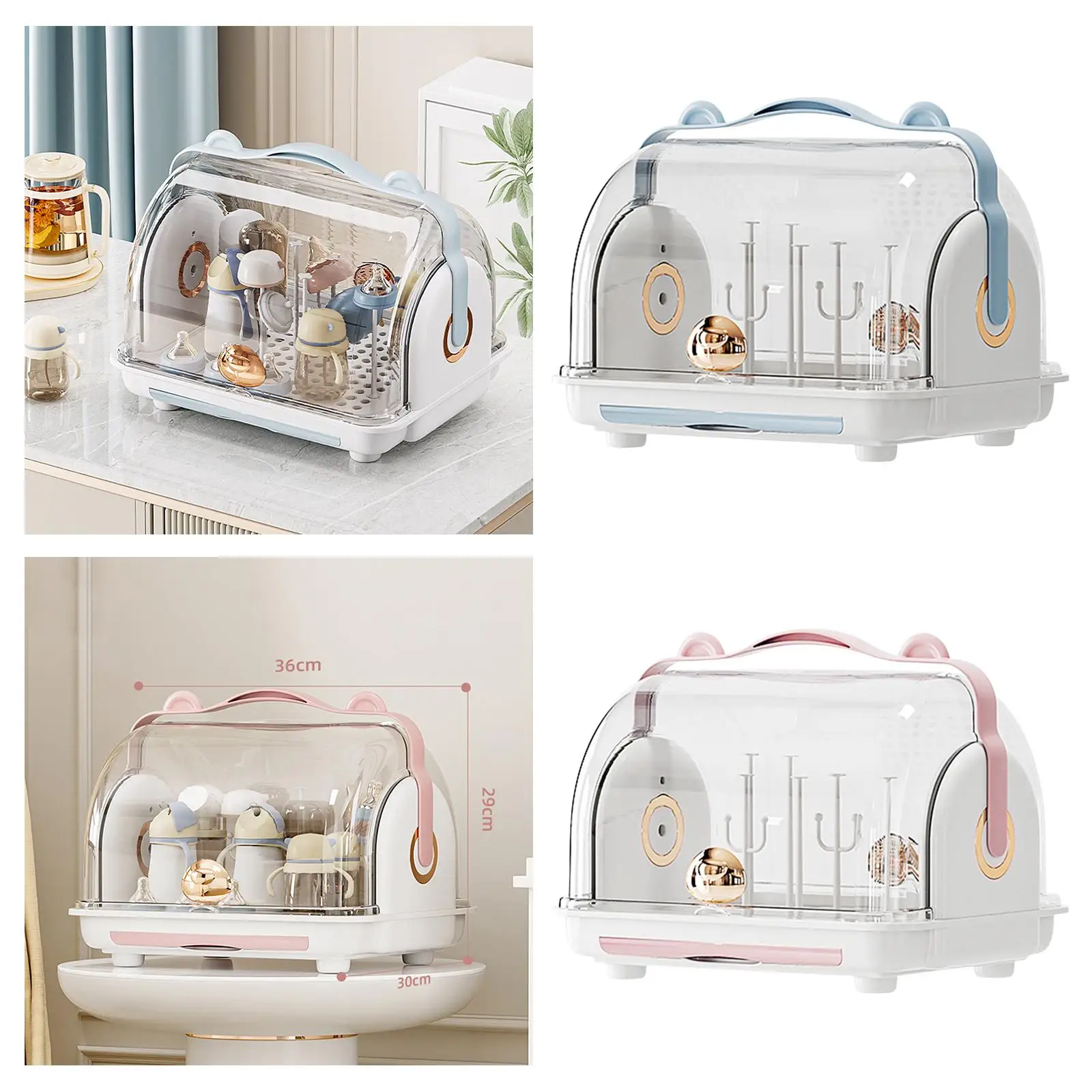 Baby Bottle Drying Rack Feeding Bottles Container for Countertop Home Kitchen images - 6