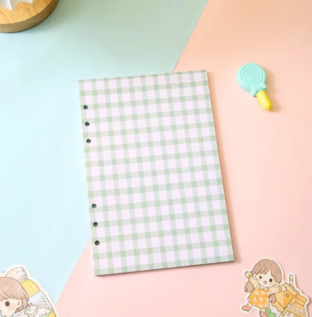 Kawaii Kraft Binder Notebook Refill with Planner Pages