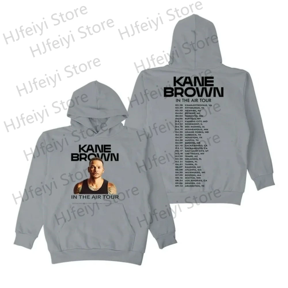 Sudadera con capucha Kane Brown Merch In The Air Tour de invierno para hombre y mujer, sudadera unisex de manga larga, sudadera estilo streetwear