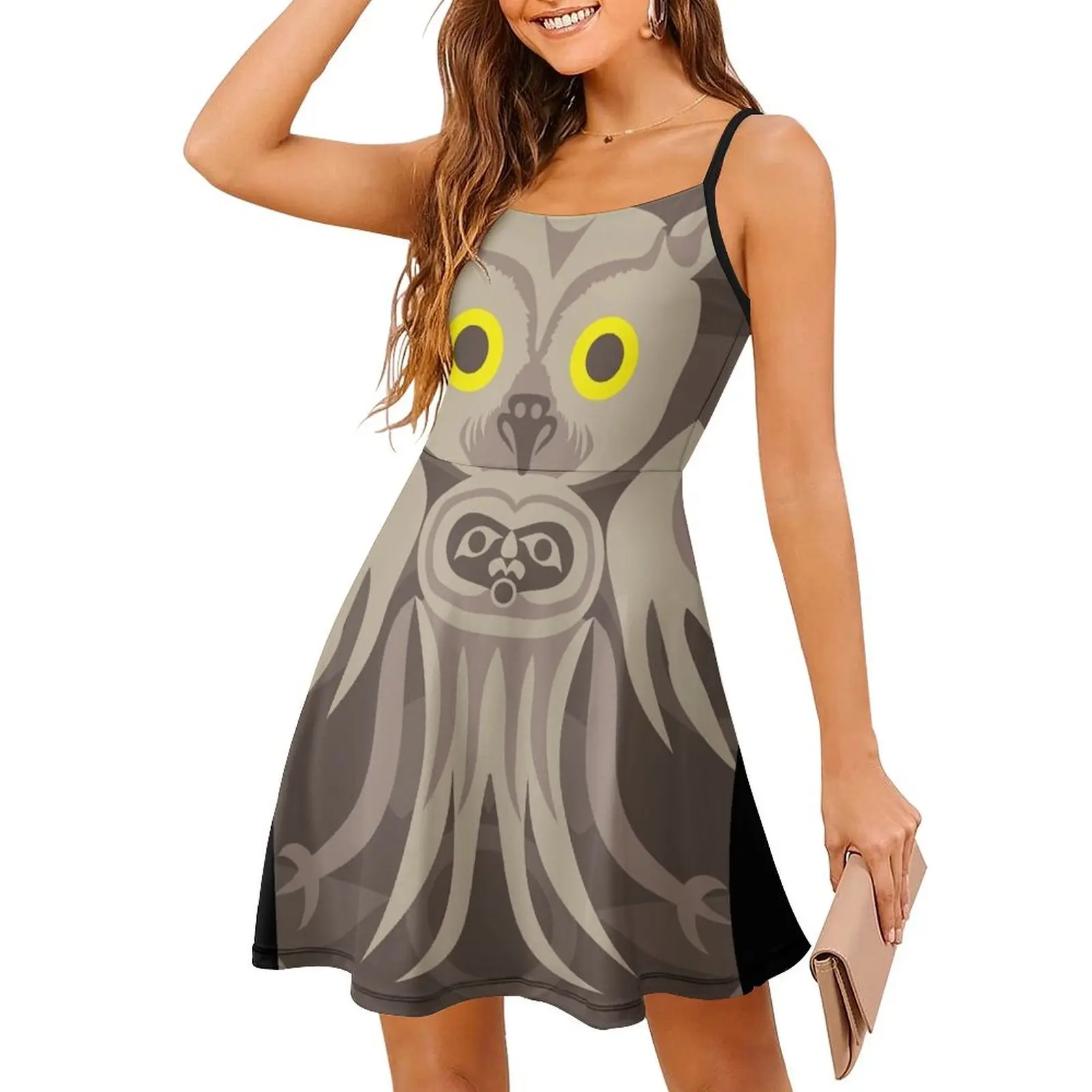 

western screech owl Sling Dress party dresses women dress women summer