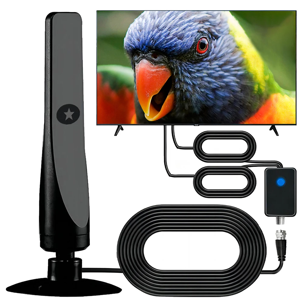 Digital TV Antenna with Signal Booster for Indoor Use