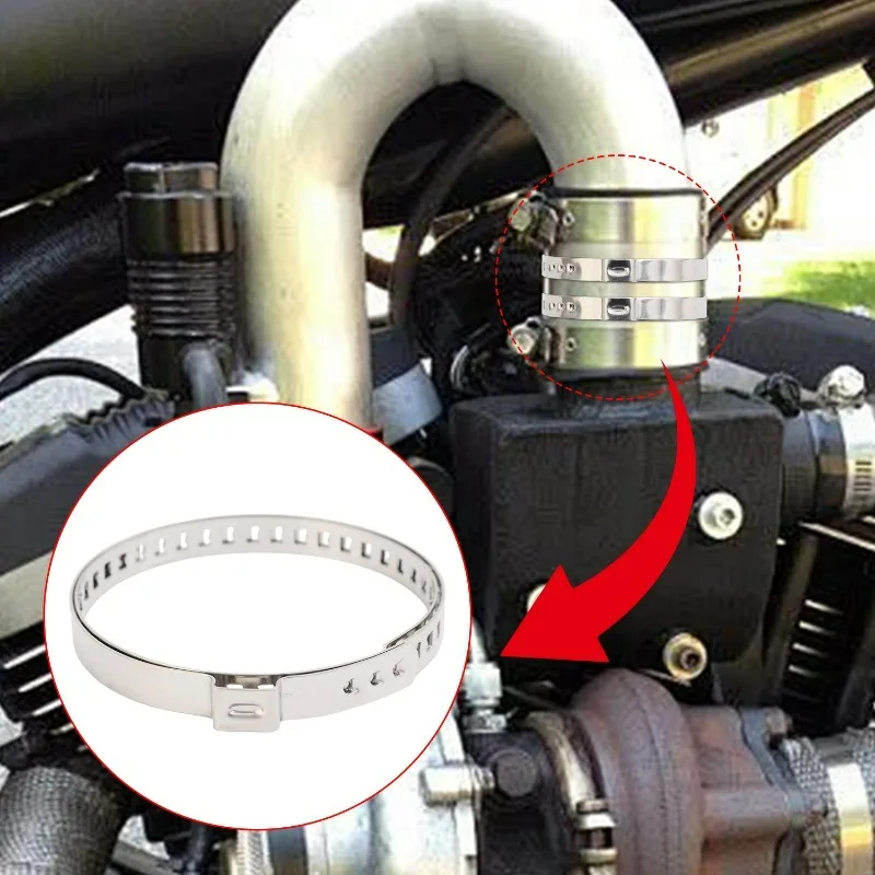 For Axle CV Joint Boot Clamps Kits Stainless Steel Driveshaft CV Boot Clamps Adjustable 25-50mm 50-120mm Car Accessories