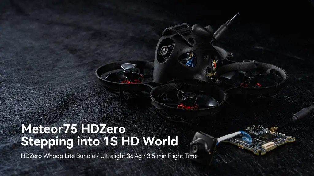 BETAFPV Meteor75 Racing Drone, Meteor75 HDZero Stepping into 1S HD World Whoop 