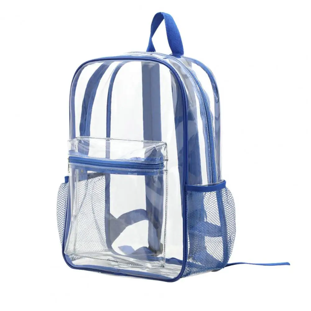 

Travel Bagpack Smooth Zipper Large Capacity Strong Load Bearing Transparent Waterproof PVC Bag Women Backpack Storage