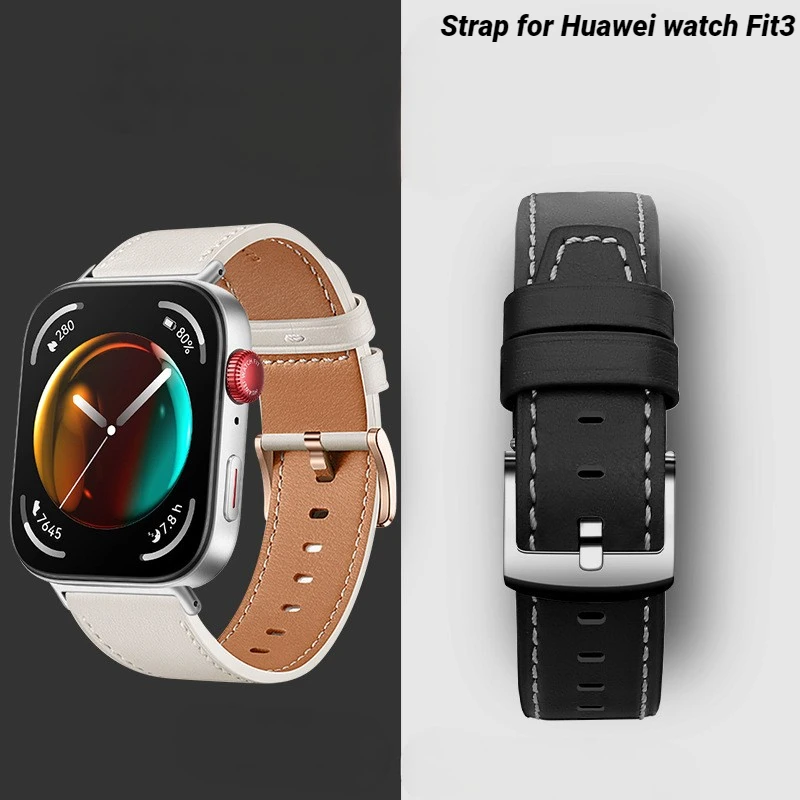

Ремешок из коровьей кожи для Huawei watch Fit3, спортивный ремешок для часов HUAWEI Watch Fit3 Correa, браслет для женщин и мужчин