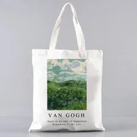 Vincent Van Gogh Capacious Tote Bag Casual Portable Shoulder Bag Lightweight Shopping Bag Big Reusable Canvas Bag Gift for Girls 5