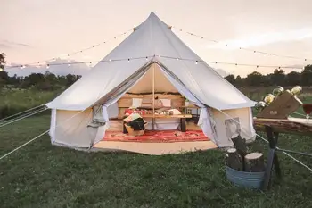 Custom Luxury Glamping Safari Tent | Outdoor Camping Cotton Canvas Bell Tent